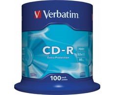 Verbatim CD- R 700 MB 52x 100 vienetų (43411)