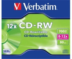 Verbatim CD-RW 80/700MB 12X SCRATCH RESISTANT jewel box - 43148