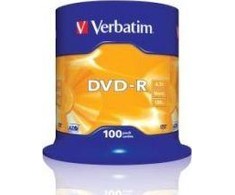Verbatim DVD- R 4.7 GB 16x 100 vienetų (43549)