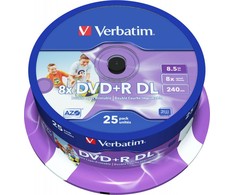 Verbatim DVD + R DL 8,5 GB 8x25 vnt (43667)