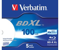 Verbatim BD-R100 GB 4x5 vnt (43789)