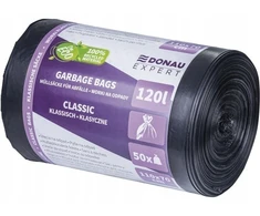 VERGIONIC DONAU klasikiniai LDPE 120 l 50 vnt. juodi