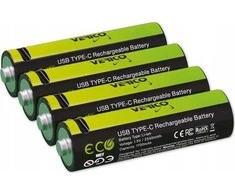 Verico LoopEnergy ličio jonų AA2550 baterija, USB-C, 4 vnt. pakuotė, mažmeninė kaina