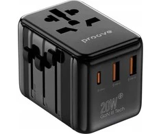 Verk Przejściówka Wtyczka Lizdas Adapteris Podróżny USA UK EU 2x USB 1x USB-C 20W