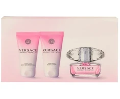 Versace Bright Crystal rinkinys moterims (kvepalai EDT, 50 ml + kūno losjonas 50 ml + dušo želė 50 ml)