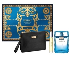 Versace Man Eau Fraiche komlektas tualetinio vandens purškiklis 100ml + tualetinis vandens purškiklis 10ml + kosmetinis maišelis