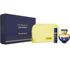 Versace Dylan Blue Pour Femme (Rinkinys Moterims) EDP 100ml + EDP 10ml + Kosmetinis krepšelis