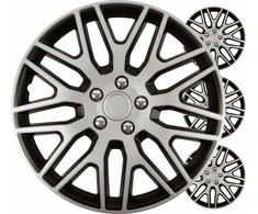 Versaco Ratų gaubtai 4 vnt. Dakar, juodi ir sidabriniai 17"