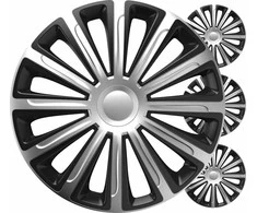 Versaco Ratų gaubtai 4 vnt. Trend, juodi ir sidabriniai 16"