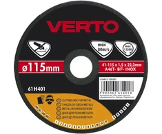 Verto Tarcza tnąca do metalu 115 x 1.5 x 22.2 mm, INOX