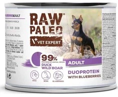 RAW PALEO Duoprotein antiena &amp; Boar Adult - wet dog food - 200g
