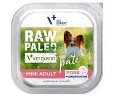 RAW PALEO Pâte Mini Adult Pork – drėgnas ėdalas šunims – 150g