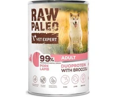 Vetexpert RAW PALEO Duoprotein Pork &amp; ėriena Adult - wet dog food - 400g