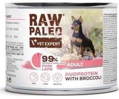 RAW PALEO Duoprotein Pork &amp; ėriena Adult - wet dog food - 200g