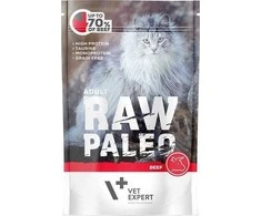 Vetexpert Drėgnas Kačių Maistas - RAW PALEO Jautiena Monoproteinas 100 g