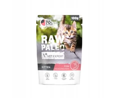 Kačių Maistas - VetExpert Raw Paleo Kačiuko Kiaulienos Drėgnas Maistas 100g