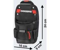 „Vevor Diggers Quick“ juodos „Technics“ įrankių kišenė