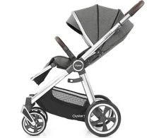 BabyStyle Oyster 3 stilingas vaikiškas vežimėlis | Pilkos/Sidabro spalvos "Mercury Silver"