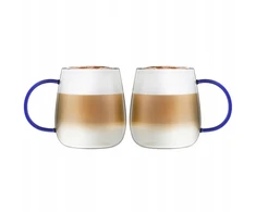 Vialli Design 2 stiklinės su mėlyna rankena 400 ml Bolla (1135)