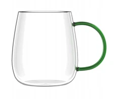 Vialli Design 2 stiklinės su žalia rankena 400 ml Bolla (1142)
