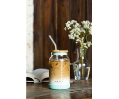 Vialli Design Fuori stiklainis su šiaudeliu 600 ml mėtinis 29859