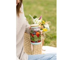 Vialli Design Fuori stiklainis su šiaudeliu 600 ml mėtinis 29859