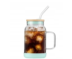 Vialli Design Fuori stiklainis su šiaudeliu 600 ml mėtinis 29859