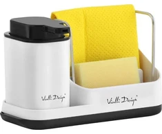 Vialli Design Kitchen organizatorius su skysčių dozatoriumi Livio Duo baltas 8302