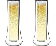 Vialli Design Komplektas 2 šampano taurės su dviguba sienele Soho 140 ml 8906