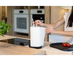 Vialli Design Livio 28388 juodai baltas popierinių rankšluosčių stovas