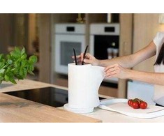 Vialli Design Popierinių rankšluosčių stovas juodai baltas Livio 28371