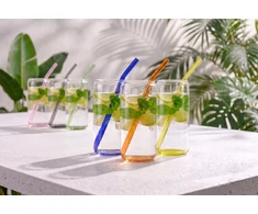 Vialli Design 12 dalių rinkinys 500 ml su šiaudeliais Vivo (32231)