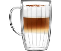 Tulip Vialli Design Rinkinys iš 2 aukštų stiklinių su rankena Tulpė 350 ml 8975