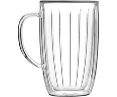 Tulip Vialli Design Rinkinys iš 2 aukštų stiklinių su rankena Tulpė 350 ml 8975