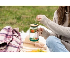 Vialli Design Stiklainis su šiaudeliu 600 ml žalias Fuori 29828
