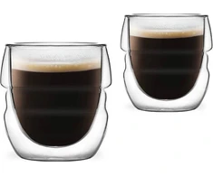 Vialli Design Espreso stiklinės 2 vnt. su dviguba sienele 70ml Sferico