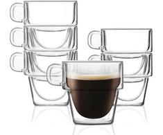 Vialli Design Terminės stiklinės espreso kavai, 6 vnt. 150 ml Senso 27435
