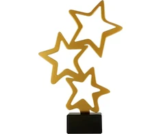 Victoria Sport Metal trofėjus su marmuriniu pagrindu - Stars x3