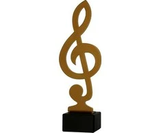 Victoria Sport Metal trofėjus su marmuriniu pagrindu - Muzika - diskantas raktas