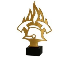 Victoria Sport Metal trofėjus su marmuriniu pagrindu - Ugniagesių - skiriamieji ženklai