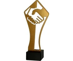 Victoria Sport Metal trofėjus su marmuriniu pagrindu - Handshake