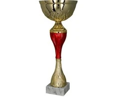 Victoria Sport Metalinė taurė, auksinė ir raudona
