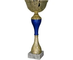 Victoria Sport Metalinė taurė, auksinė ir mėlyna