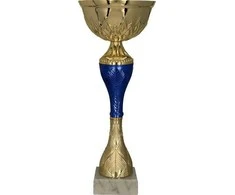 Victoria Sport Metalinė taurė, auksinė ir mėlyna