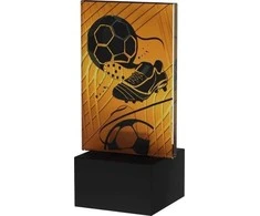 Victoria Sport Monochrome stiklo trofėjus ant marmurinio pagrindo - FUTBOLO KAMUOLĖ
