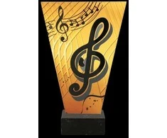 Victoria Sport Monochrome Glass Trophy ant marmuro pagrindo – MUZIKA