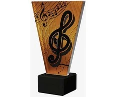 Victoria Sport Monochrome Glass Trophy ant marmuro pagrindo – MUZIKA