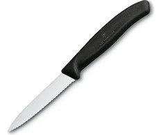Peilis daržovėms Victorinox 6.7633, dantytas, juodas