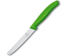 Peilis pomidorams Victorinox 6.7836.L114, dantytas, 11cm, žalias