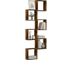 Wall Cube lentynos 6 vnt Rūkytas ąžuolas 30x15x30 cm